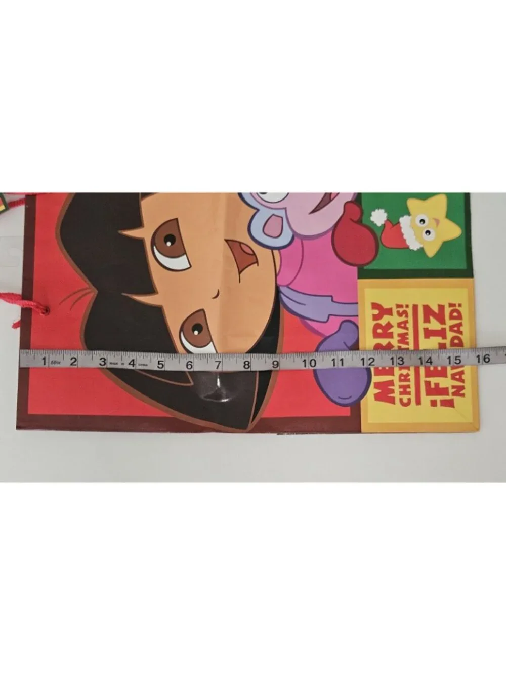 Dora Explorer Gift Bag Merry Christmas Feliz Navidad 12.5